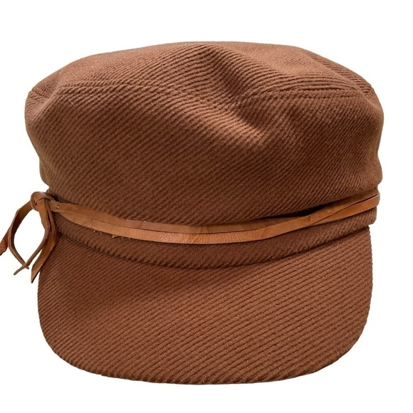 Athleta Accessories - Athleta Brown Cord Twill Captain Hat style #921653 One Size
